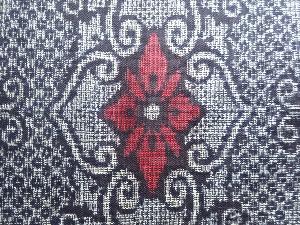 アンティーク　変わり華紋織り出し本場正藍泥染大島紬着物(割り込み絣)